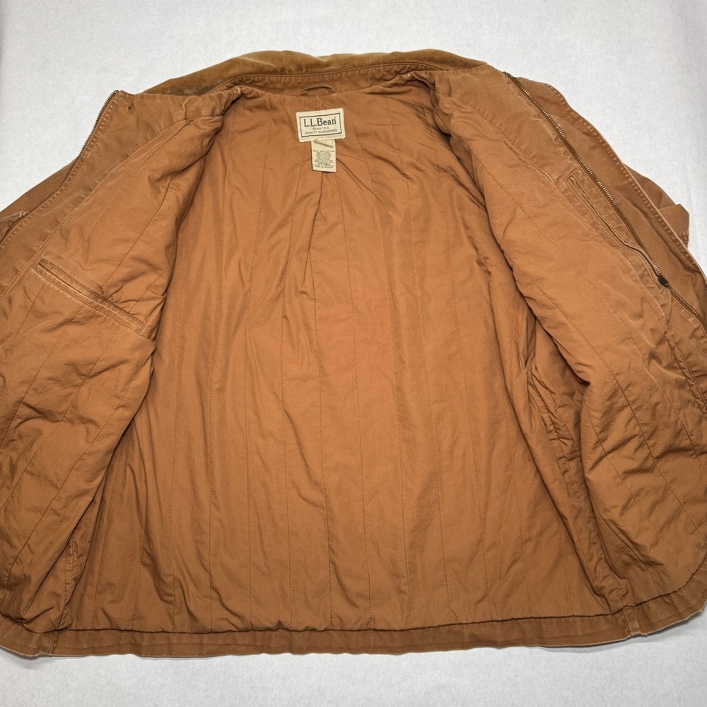 LL Bean Chore Barn Coat Field Jacket Mens Sz 2XL Corduroy Collar & Cuffs - Picture 3 of 12